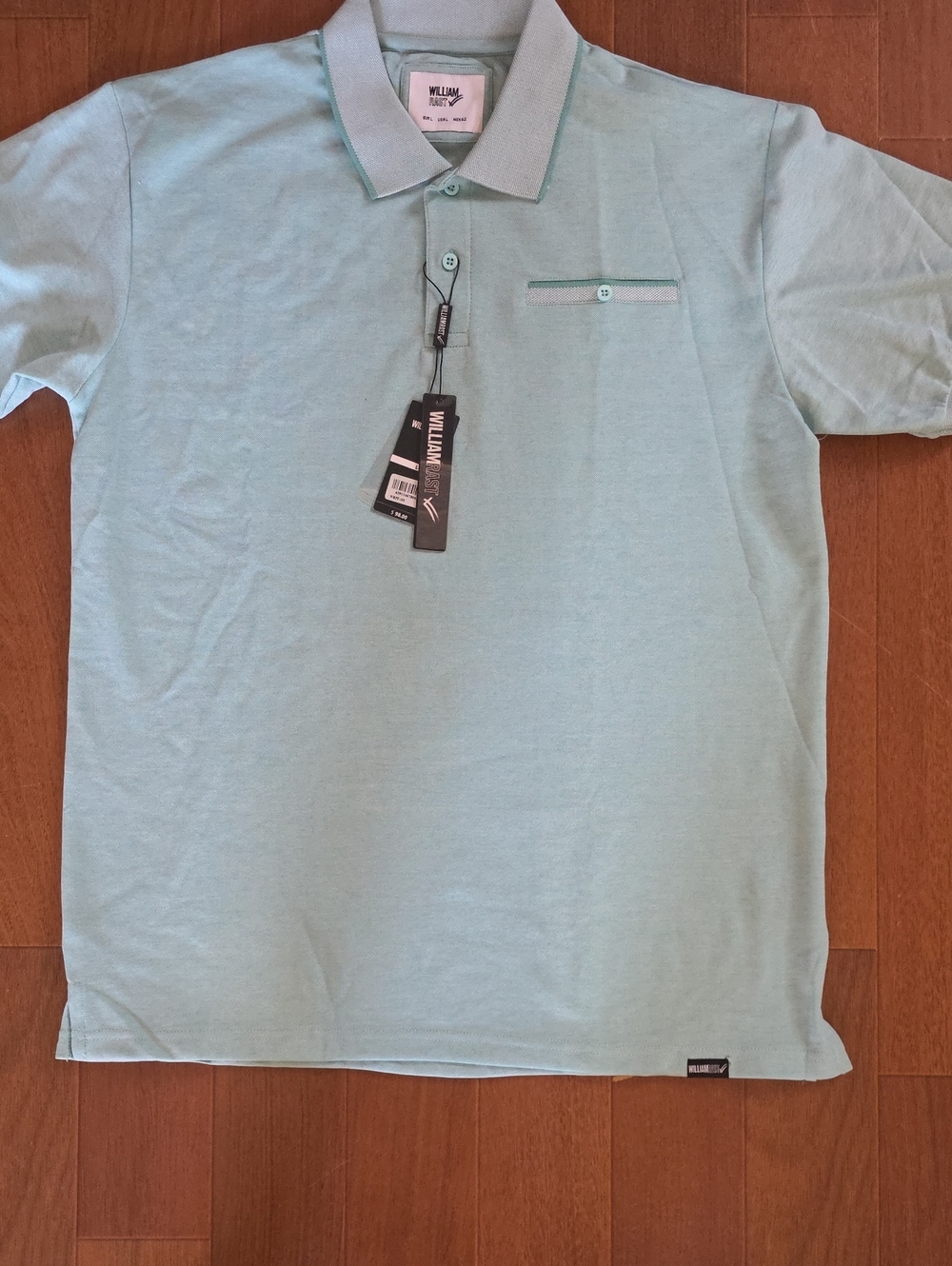 William Rast Light Teal Polo Shirt